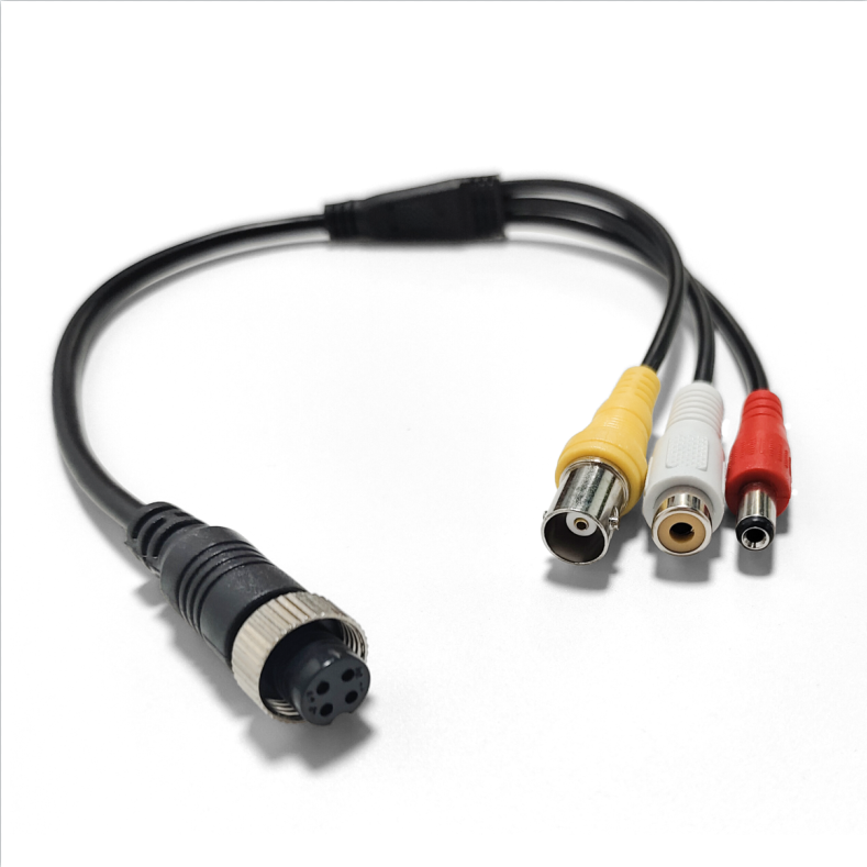 3m/8m Aviation to BNC AV Power & Video Cable for Vehicles