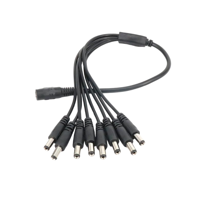 1 to 8 Way DC Power Splitter Cable for led strip CCTV